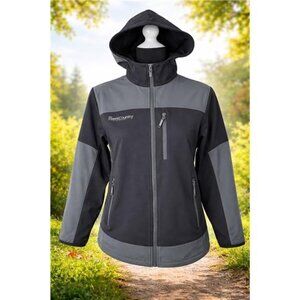 Free Country FCXtreme Women Jacket Size M Gray Long Sleeve Hooded Full Zip